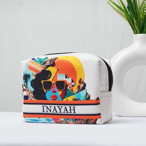 Personalised Girl Printed Box Pouch